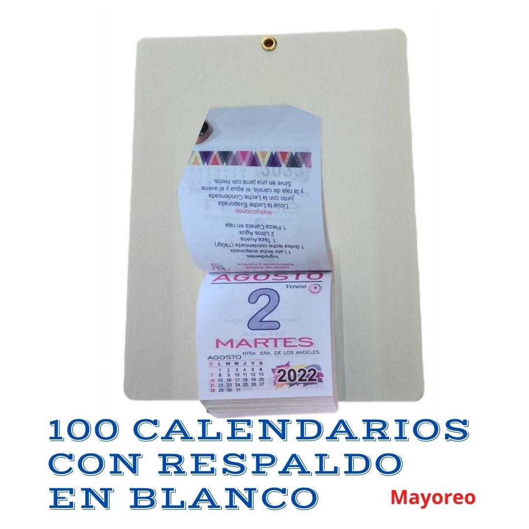 100 calendarios para publicistas e imprenta