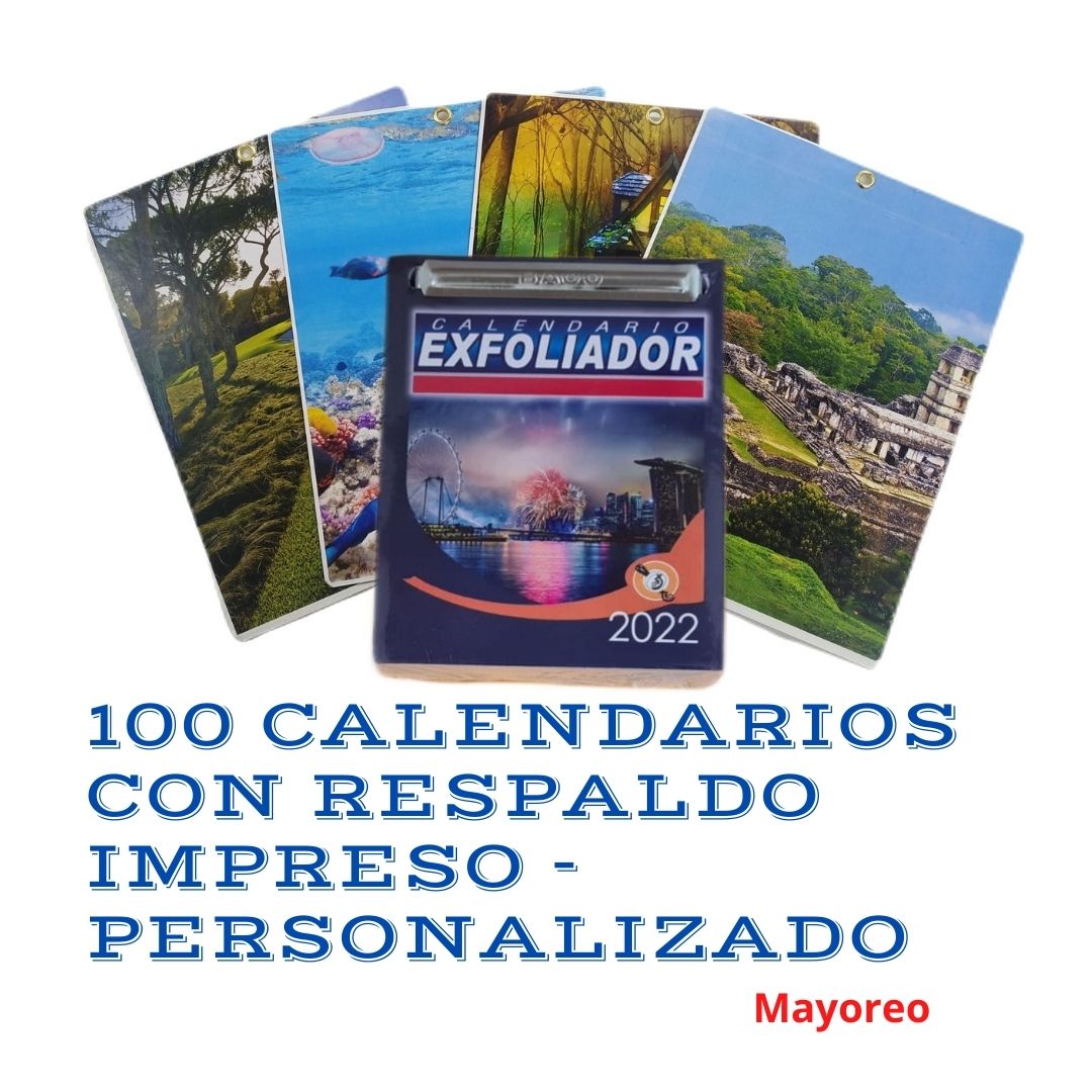 100 calendarios impresos con tu marca